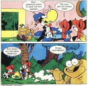 Erster selbstgezeichneter FF-Comic des Gespanns ("Was kommt von draußen rein" in Lupo 47): Wir waren 17 und 18 Jahre alt, teilten uns unser erstes Studio, ein niedliches kleines Haus mit einem schönen Garten voller Jasminblüten, und während wir zeichneten, hörten wir Led Zeppelin auf einem merkwürdigen Plattenspieler, den der Bruder eines Freundes von uns selbst gebaut hatte...