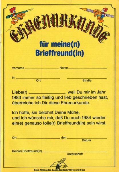 Datei:1984-09 Ehrenurkunde Brieffreund.jpg